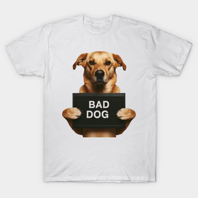 Bad Dog Jail Mugshot Photo T-Shirt by Shawn's Domain